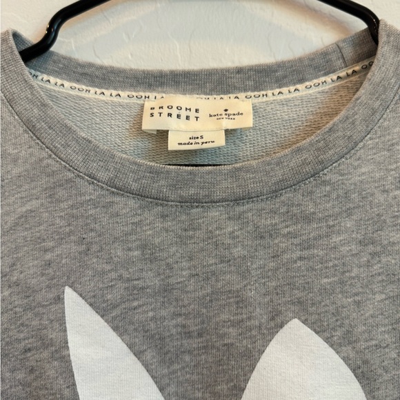 Kate Spade Broome Street Make Magic Happen Crewneck Sweatshirt Gray Sz Small Top - Picture 3 of 6